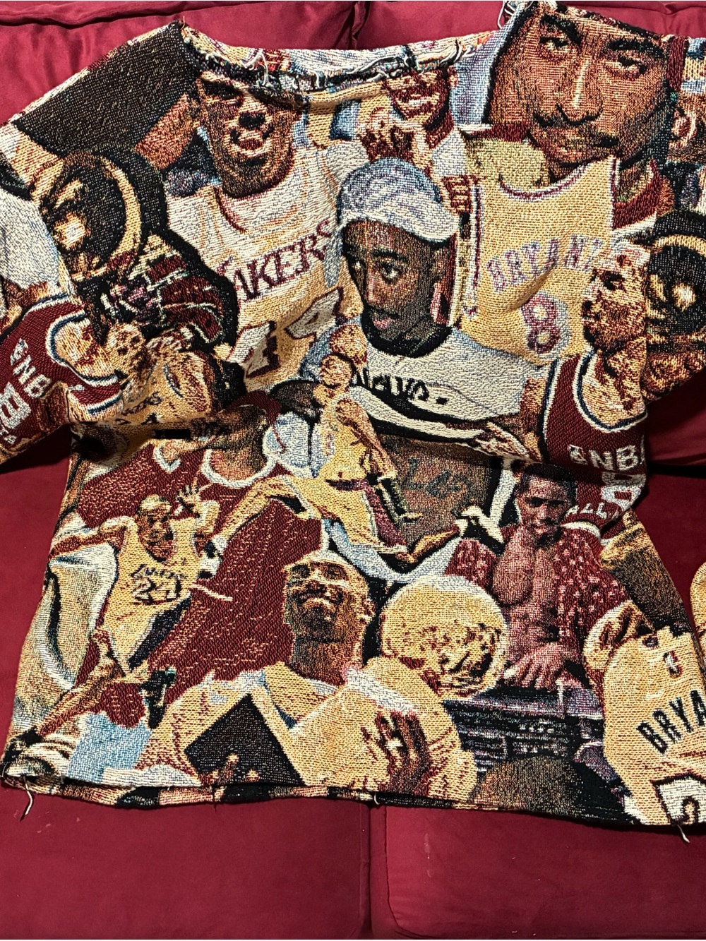 Tupac & Kobe Custom Collage Sweater